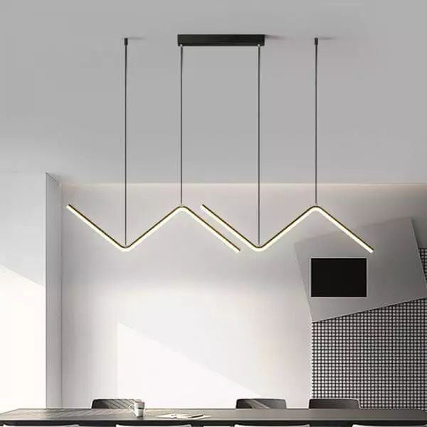 Black Linear LED Pendant