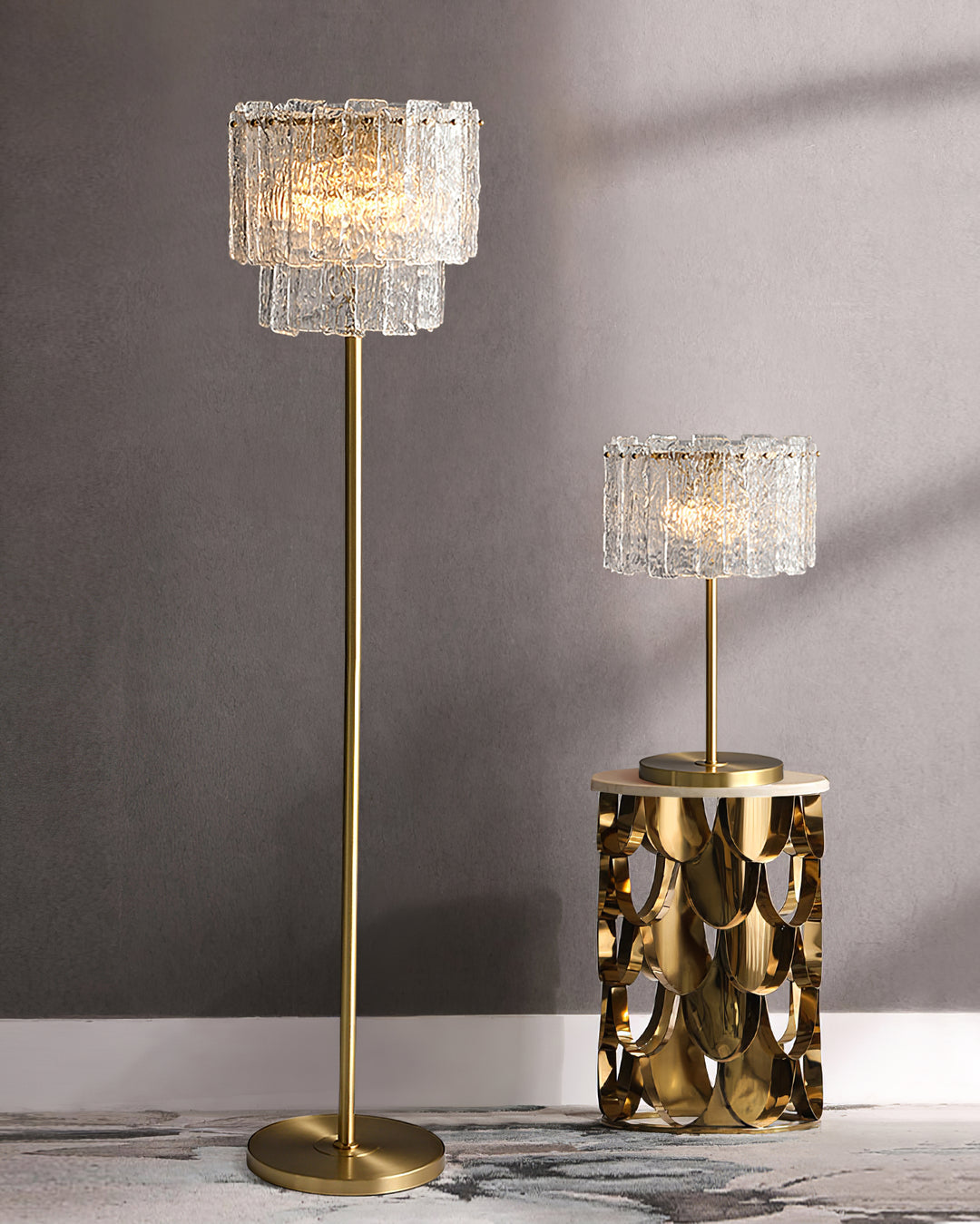 Mia Glass Floor Lamp