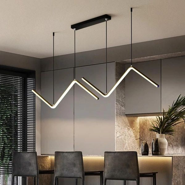 Black Linear LED Pendant