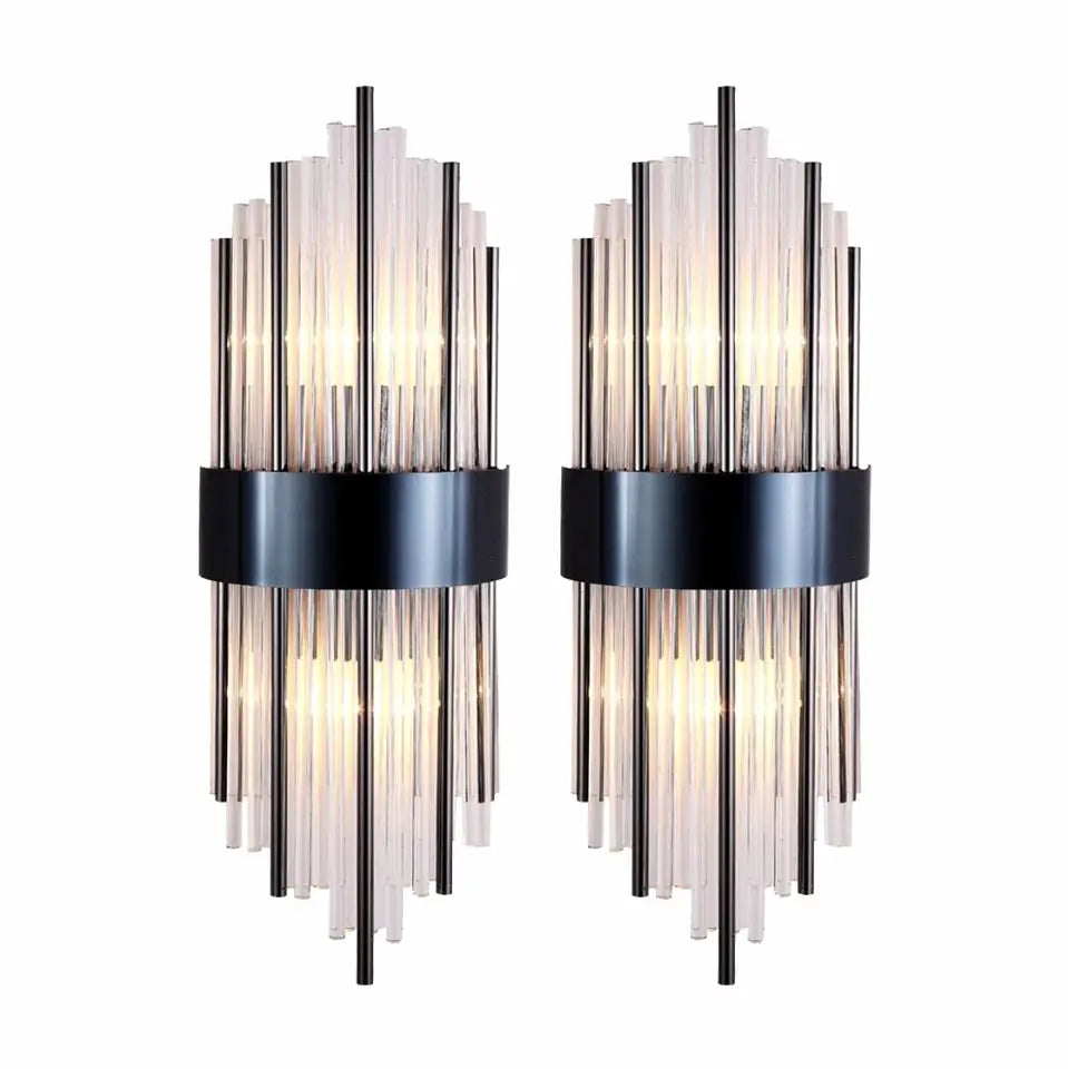 Penelope Satin Black Wall Sconce