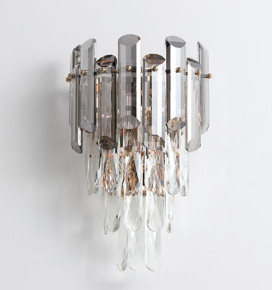 Victoria Smoked Crystal Wall Sconce