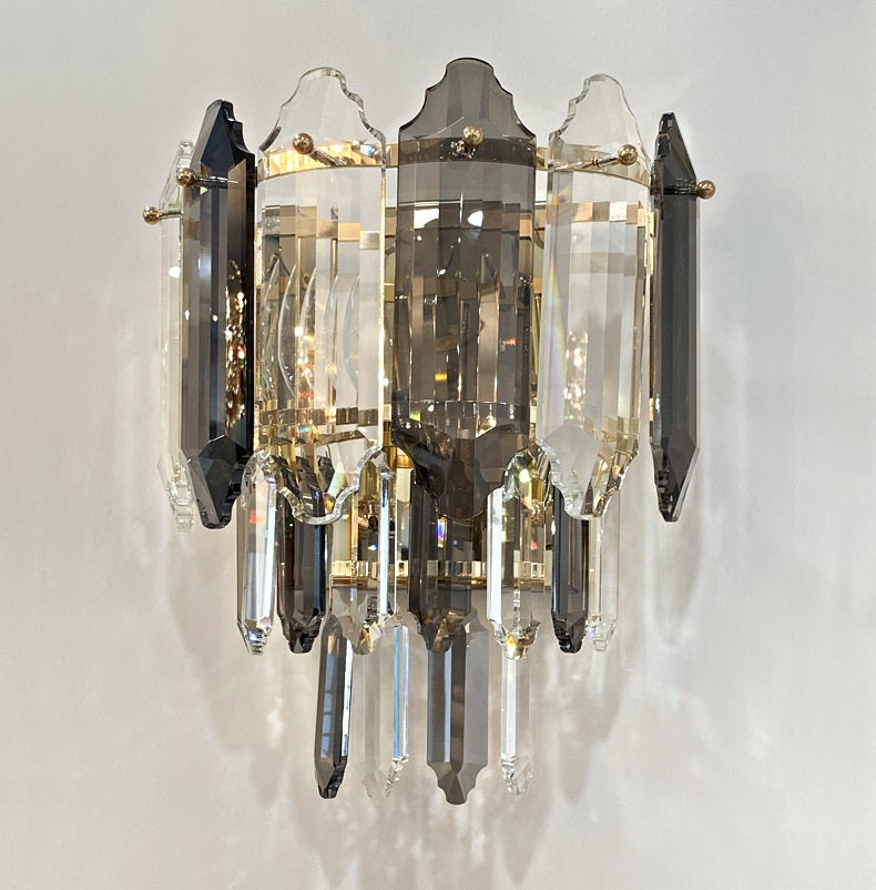 Valentina Smoked Crystal Wall Lamp