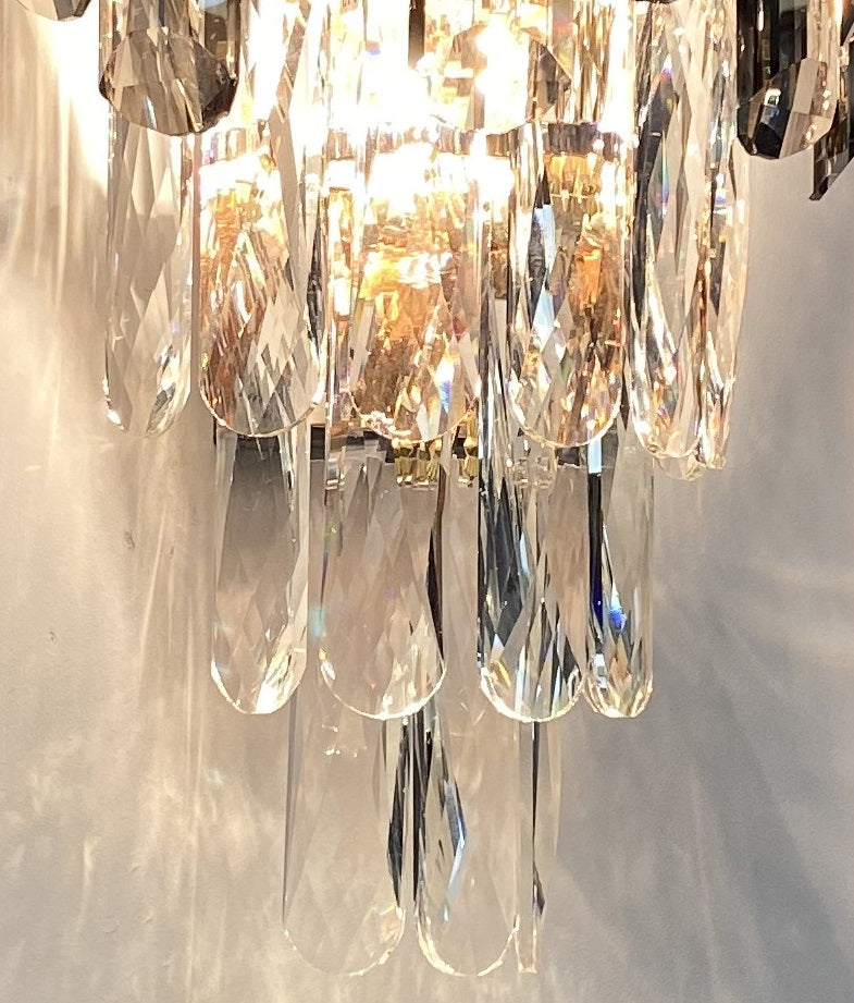 Victoria Smoked Crystal Wall Sconce