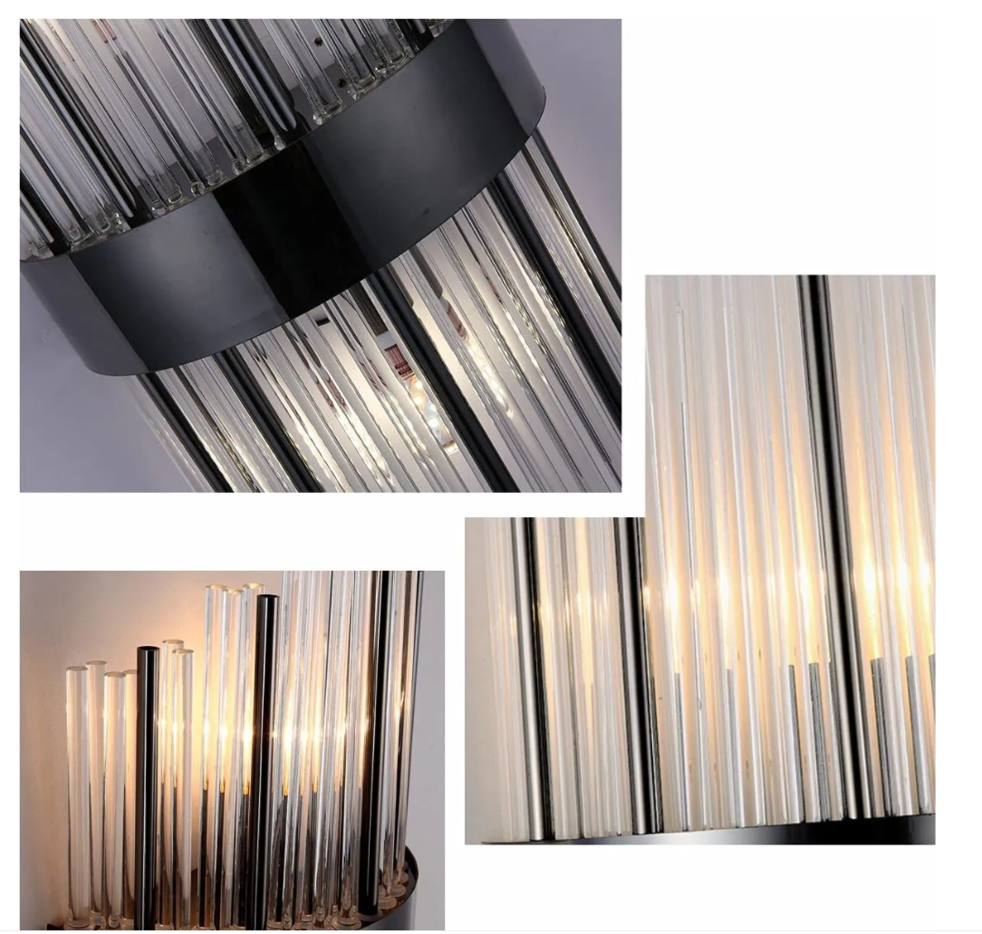 Penelope Satin Black Wall Sconce