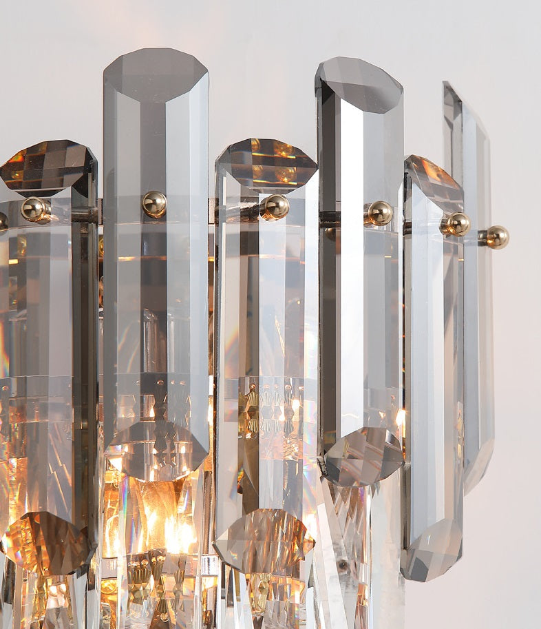 Victoria Smoked Crystal Wall Sconce