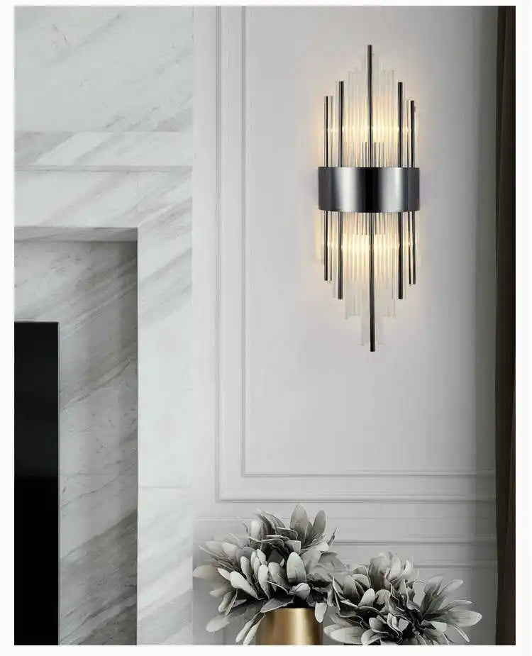 Penelope Satin Black Wall Sconce