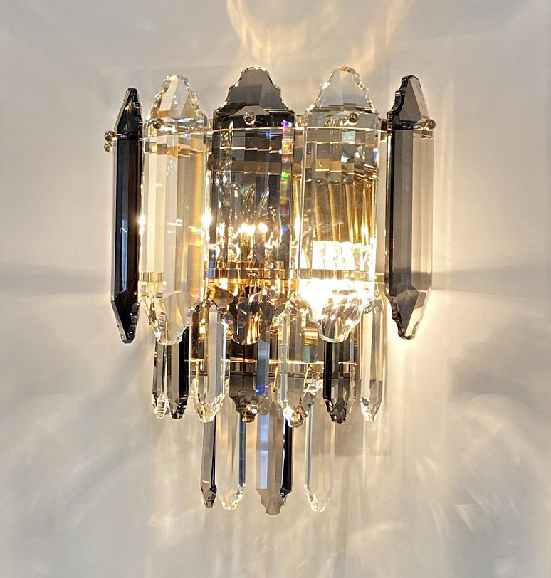 Valentina Smoked Crystal Wall Lamp