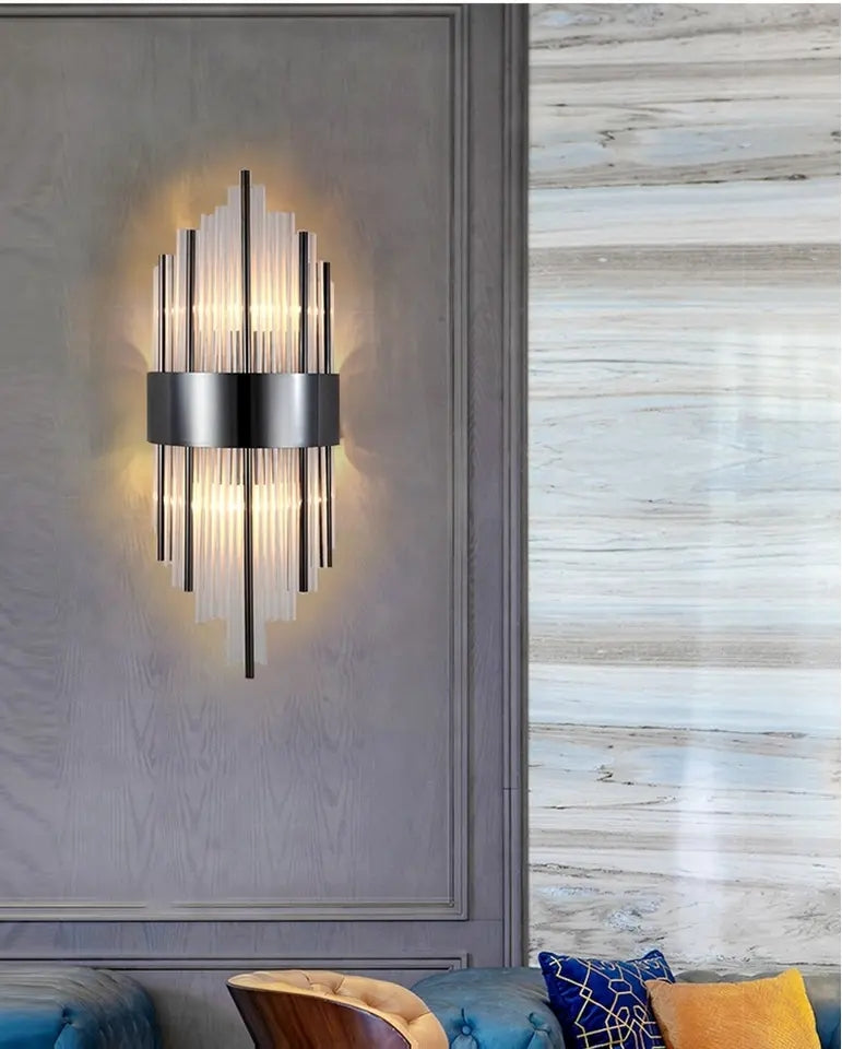 Penelope Satin Black Wall Sconce