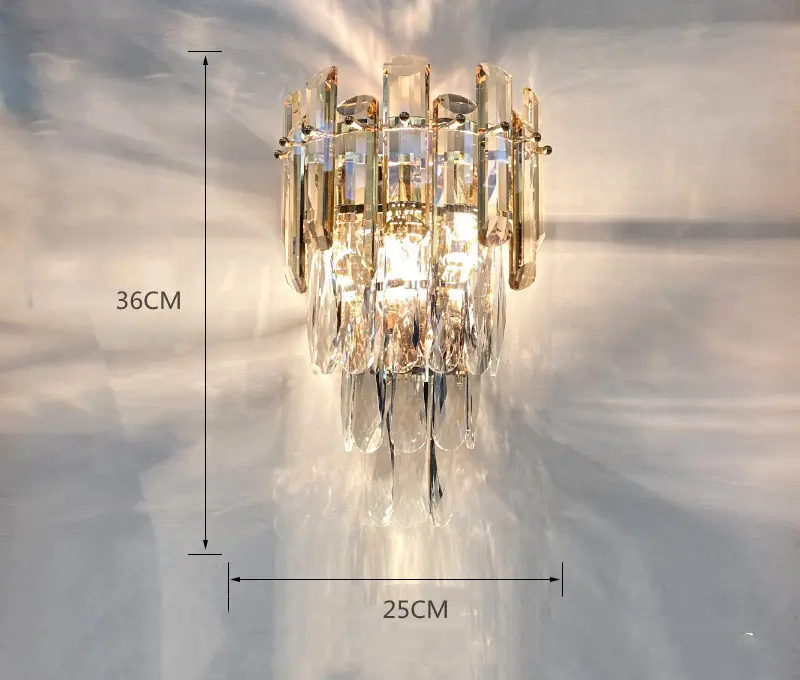 Victoria Smoked Crystal Wall Sconce